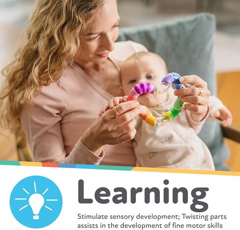 Nuby Twist-a-Ring Rattle Teether Toy for Babies - Toy for Baby Teething Relief - 6+ Months in Saudi Arabia