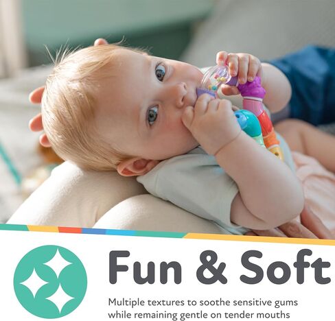 Nuby Twist-a-Ring Rattle Teether Toy for Babies - Toy for Baby Teething Relief - 6+ Months in Saudi Arabia