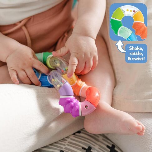 Nuby Twist-a-Ring Rattle Teether Toy for Babies - Toy for Baby Teething Relief - 6+ Months in Saudi Arabia