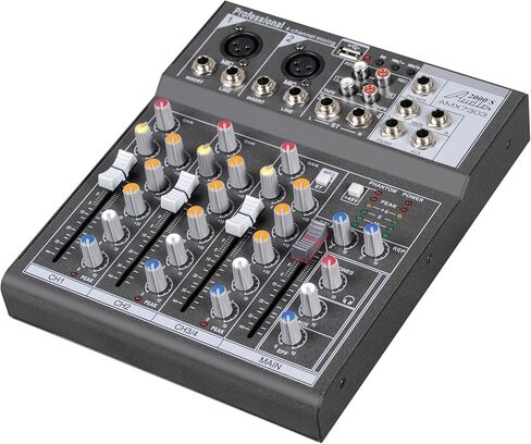 Audio2000'S S7303- جهاز مزج الصوت الاحترافي رباعي القنوات مع معالج USB وDSP in Saudi Arabia