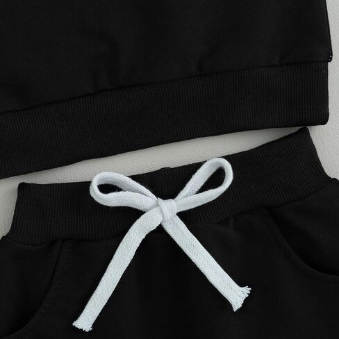Toddler Baby Boy Clothes Color Block Hooded Sweatshirt Pullover Jogger Pants 2Pcs Fall Winter Sweatsuit Outfit in Kuwait