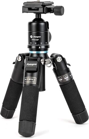 Fotopro Mini Tripod with Ball Head Phone Mount Detachable Selfie Stick Folded only 8.6" Max Load up to 6.6 lbs FY-810 Black in Kuwait