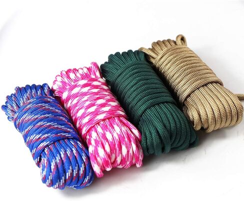 aufodara 4 Pieces 19ft / 6Meter Paracord Cords 550 Multifunction Paracord Rope Crafting Bracelet Braided Rope Lanyards Dog Collar DIY Crafting (D4-A) in Saudi Arabia