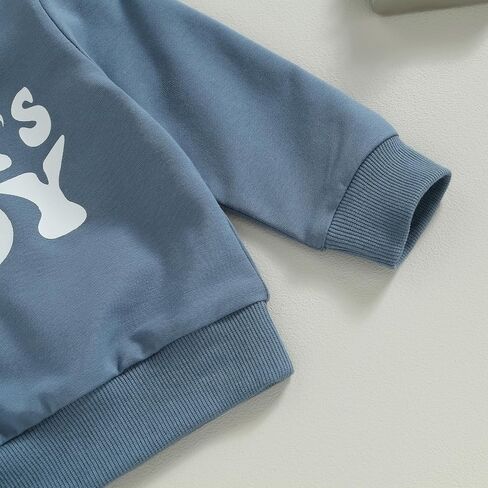 Mamas Boy Clothes Toddler Baby Fall Winter Outfit Long Sleeve Letter Sweatshirt Top Jogger Pants Casual Tracksuit in Saudi Arabia