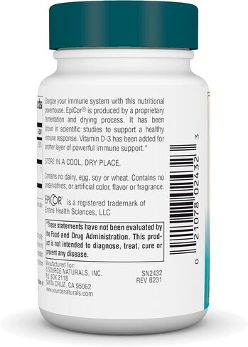 Source Naturals Wellness EpiCor with Vitamin D-3 for Heightened Immune Defense* - 30 Capsules in Saudi Arabia