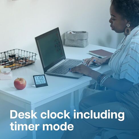 ساعة MMOBIEL الرقمية LCD منبه للسفر قابلة للطي مع إضاءة خلفية - ساعة رقمية مع مؤشر اليوم والتاريخ ودرجة الحرارة - ساعة منبه رقمية للطاولة - ساعة مكتب تعمل بالبطارية - فضي in Kuwait