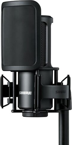 طقم ميكروفون تسجيل ستوديو SM4 من Shure، ميكروفون مكثف XLR Home Studio مع صوت جاهز للمزج - هيكل معدني بالكامل، يتضمن مرشح بوب مغناطيسي قابل للفصل وحامل للصدمات (SM4-K-KIT) in Saudi Arabia