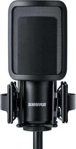 طقم ميكروفون تسجيل ستوديو SM4 من Shure، ميكروفون مكثف XLR Home Studio مع صوت جاهز للمزج - هيكل معدني بالكامل، يتضمن مرشح بوب مغناطيسي قابل للفصل وحامل للصدمات (SM4-K-KIT) in Saudi Arabia
