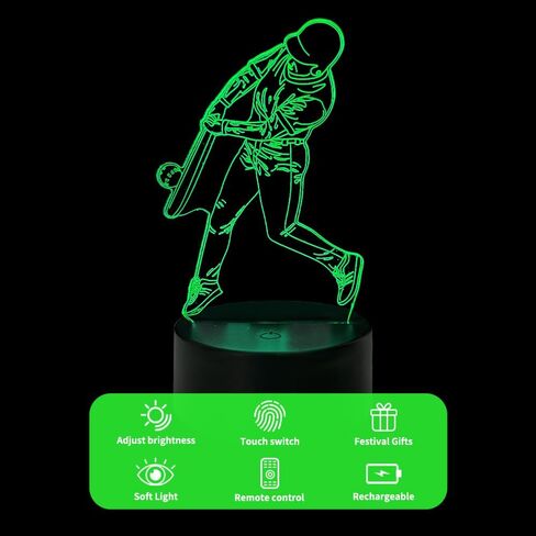 Crtivetoys دراجة نارية 3D الوهم ضوء الليل للأطفال، 7 ألوان اللمس أو التحكم عن بعد 16 لون مصباح الليل للكبار صديقها غرفة ديكور هدايا عيد ميلاد in Kuwait