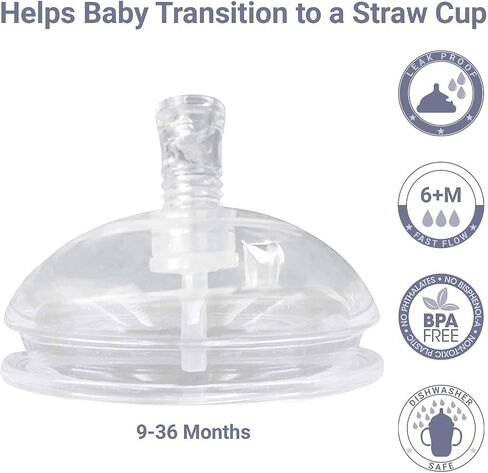 Any Angle Weighted Straws and Brushes Set Compatible with Transitional Soft Spout and Straw Comotomo Nipples, Set of 2 in Saudi Arabia