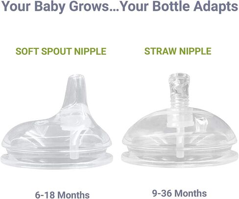 Any Angle Weighted Straws and Brushes Set Compatible with Transitional Soft Spout and Straw Comotomo Nipples, Set of 2 in Saudi Arabia