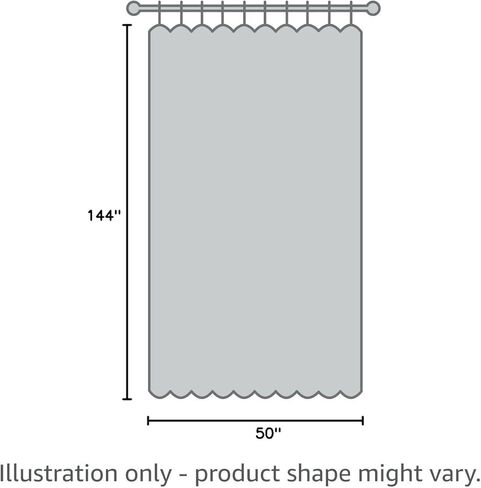 وشاح ستارة نافذة مرشح للضوء متدرج - عرض 50 بوصة، طول 144 بوصة - رمادي - نسيج فائق النعومة مع تصميم متنوع عمودي - يمكن غسله في الغسالة من Achim Home Decor in Kuwait