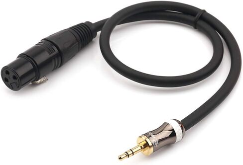 كابل ميكروفون MOBOREST 3.5 مم 1/8 بوصة TRS ستيريو إلى XLR أنثى، لاستوديوهات التسجيل الاحترافية، والعروض الحية، والمدارس، والكنيسة، والخطابة العامة، والحفلات ... إعداد الصوت (0.5M-1.6FT) in Kuwait