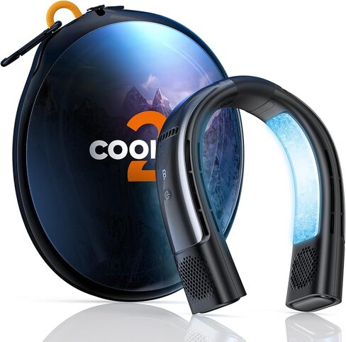 TORRAS COOLIFY 2S Limited Version Neck Air Conditioner, Orange-blue-Change Neck Fan, Long Battery Version portable neck fan, Smart App Control Neck Fan Rechargeable, Black in Saudi Arabia