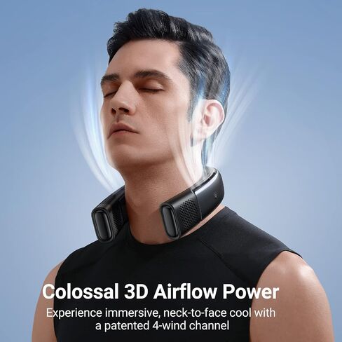 TORRAS COOLIFY 2S Limited Version Neck Air Conditioner, Orange-blue-Change Neck Fan, Long Battery Version portable neck fan, Smart App Control Neck Fan Rechargeable, Black in Saudi Arabia