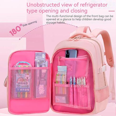 KEBEIXUAN Backpacks for Girls Bookbag with cute Pendant Kawaii School Bag (Girls Backpack+Insulated Lunch Bag+Pencil Case Blue) in Saudi Arabia