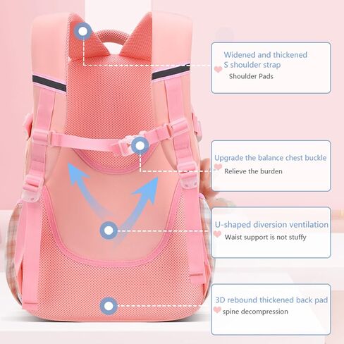 KEBEIXUAN Backpacks for Girls Bookbag with cute Pendant Kawaii School Bag (Girls Backpack+Insulated Lunch Bag+Pencil Case Blue) in Saudi Arabia