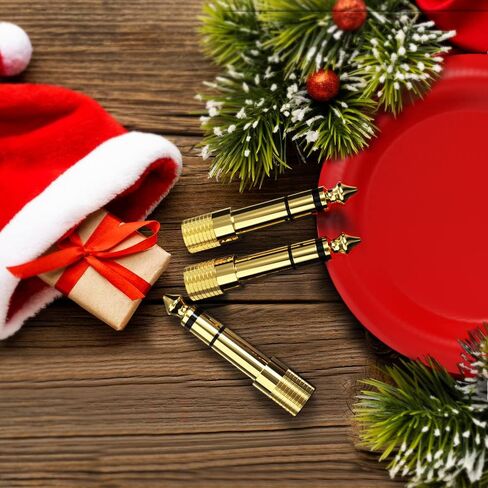 MAONO 6.35 ملم 1/4 ذكر إلى 3.5 ملم 1/8 أنثى محول سماعة رأس ستيريو لواجهة الصوت، خلاط، جيتار، بيانو كهربائي، أمبير، AD03 (مطلي بالذهب، 3 قطع) in Kuwait