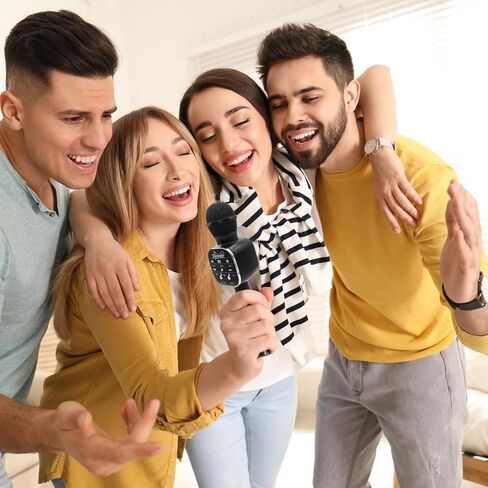 Wireless Bluetooth Karaoke Microphone,3-in-1 Portable Handheld Mic Speaker for All Smartphones,Gifts for Boys Girls All Ages in Saudi Arabia