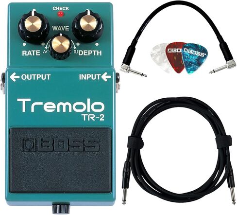 حزمة Boss TR-2 Tremolo مع كابل الآلة، وكابل التصحيح، واللقطات in Saudi Arabia