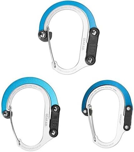 GEAR AID HEROCLIP Carabiner Gear Clip and Hook (متوسط) للتخييم وحقيبة الظهر وحقائب السفر وتنظيم المرآب in Kuwait