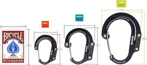 GEAR AID HEROCLIP Carabiner Gear Clip and Hook (متوسط) للتخييم وحقيبة الظهر وحقائب السفر وتنظيم المرآب in Kuwait