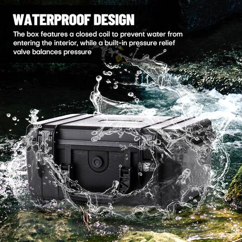 حافظة ميكروفون لاسلكية MGZNMTY لنظام ميكروفون JBL اللاسلكي 2، صندوق مقاوم للماء شديد التحمل لغناء ميكروفون الكاريوكي، جهاز استقبال ثنائي القناة، كابل، ملحقات بطاريات AA (أسود) in Kuwait