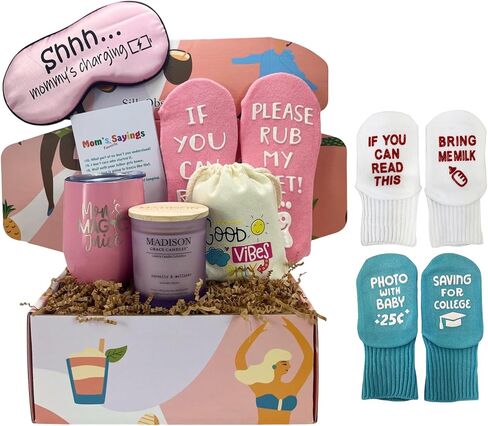 Silly Obsessions Gift Box for New Mom, Pregnant Mom, Great Gift Basket Set for Baby Shower, Pregnant Women, Daughter, Wife, Friends, Mom to be. (Pregnant Mom) in Kuwait