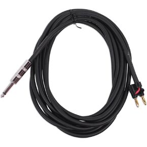 Rockville 15 Foot 1/4" to Banana Speaker Cable, 16 Gauge, 100% Copper!(RCXBN15),Black