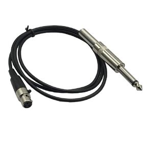 3.3 feet 1/4" TS Male to Mini XLR-Female 3-Pin Cable Connector, Black, 1 Count