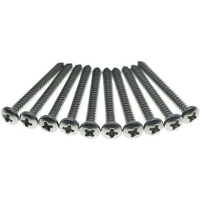 KAISH 10-Pack Phillips Round Head Stainless Steel Tremolo Claw Mounting Screws Trem Bridge Claw Screws for Floyd Rose Original Color