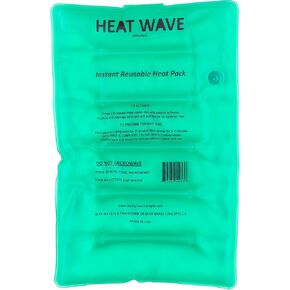 صنع في الولايات المتحدة الأمريكية: عبوات حرارية فورية قابلة لإعادة الاستخدام من HEAT WAVE - كبيرة (8 × 12 بوصة)، حزمة حرارية قابلة لإعادة الاستخدام لآلام العضلات، وآلام الظهر، وتخفيف الألم، انقر فوق الحرارة - درجة طبية ممتازة (عبوة كبيرة شفافة 2) in Saudi Arabia