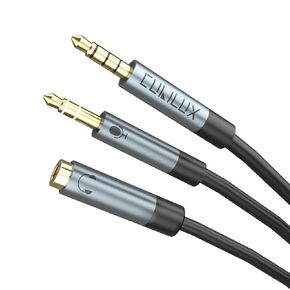 Cubilux 3.5mm TRS to TRRS Microphone Cable for Phone, Tablet, Laptop Computer, Compatible with Rode VideoMic Pro+, VideoMicro, VideoMic Go, Movo, BOYA, Saramonic & Other External Mic, 10 Feet
