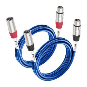 Devinal HiFi XLR Cable 3.3FT 2-Packs, Standard XLR Male to Female Microphone Cable, 3-Pin Balanced Shielded XLR Speaker Cable for Mic, Mixer, Recording Studio, Podcast