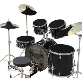 Drum Mute Pads 1 Set/14PCS Mute Pads Silencer Pads With Cymbal + Hats Pads Set,Fits 22 Bass Drum,16 Snare Drum,101214 Tom Drum Drum Silencers