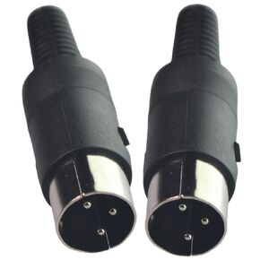 CESS DIN Male Plug 3-Pin Connector Soldering Type - 3 Pin DIN Jack (2 Pack)