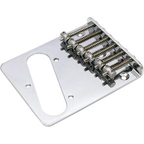 ميتالور فينتاج ستايل 6 سرج علوي محمل جسر متوافق مع Telecaster Style أجزاء الجيتار الكهربائي استبدال الكروم. in Kuwait