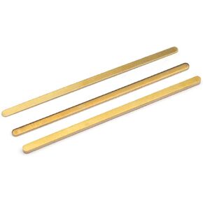3pcs Saddle/Nut Height adjusting Shim Brass Durable Heightening Gasket 72x2.8mm Three Thicknesses of 0.5/1.0/2.0mm Luthier Tool