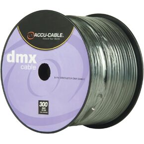 Accu-Cable, DMX Stage Light Cable, 5 Pin DMX Extension Cable Spool (300 FT)