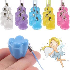 Killer's Instinct Outdoors 10PCS Tooth Holders for Kids Keepsake – Multicolor Plastic Tooth Cases for Milk Tooth Storage Tooth Necklace for Lost Teeth Baby Tooth Boxes for Lost Teeth for Kids