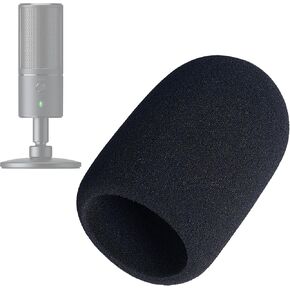 الزجاج الأمامي ذو الصوت المدمن لجهاز Razer Seiren X - غطاء إسفنجي ممتاز يحجب الانفجارات، مناسب خصيصًا لتعزيز وضوح البث والتسجيل