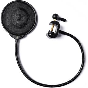 Metal Pop Filter Microphone Screen, Audio Pop-Filter For Mic, Wire Mesh Antipop Screen, Unique Waveform Metal Mesh, Handcrafted, 17" Gooseneck in Saudi Arabia