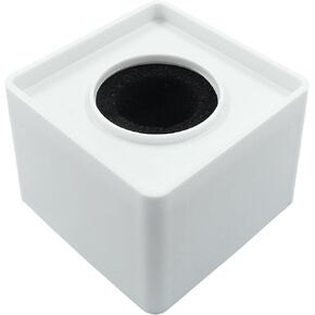 Waziaqoc 1 Pcs Microphone Flag Station, Square Cube ABS Interview Microphone Logo for News Interview and KTV (Black)
