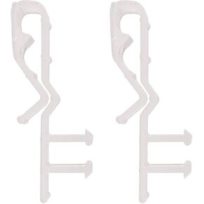 Amazing Drapery Hardware 2" Clear Hidden Valance Clips - Durable Plastic Brackets for Blinds and Window Shades, 2-Pack