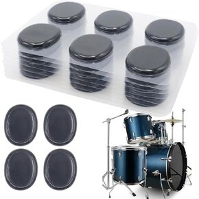 CashBeat 48Pcs Drum Dampeners, Blue Silicone Gel Pads, Soft Drum Silencers Mute for Snare Tom Drums Cymbals, Tone Control Damper Dampening Kit