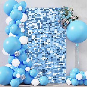 Shimmer Wall Panel Glitz Backdrops- 18 Pack Sequin Wall Panels for Anniversary Engagement Bachelorette Parties