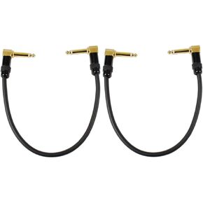 Audio2000's C27001P2 1 Feet 1/4" TS Right Angle To TS Right Angle Cable (2 Pack)
