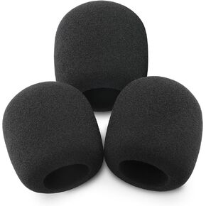 LEFXMOPHY ATR2100X Pop Filter, Mic Foam Replacement for Audio-Technica ATR2100x-USB ATR1300x Microphone Windscreen, Black Windsock Cover 3-pack