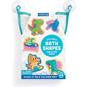 Mudpuppy Bug Out! – 20 Stickable Bug Themed Foam Shapes for Bath Time Entertainment with Mesh Storage Bag for Ages 3 and Up