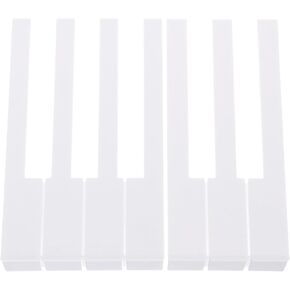 Milisten 2pcs piano keys Piano Replace Key Tops piano keytop keybord Piano Repairing Accessories piano key stickers piano parts supplies piano repair tools major white South Korea plastic